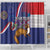 Personalised Croatia Independence Day Shower Curtain Sretan Dan nezavisnosti With Kuna Zlatica and Perunika