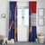 Personalised Croatia Independence Day Window Curtain Sretan Dan nezavisnosti With Kuna Zlatica and Perunika - Wonder Print Shop