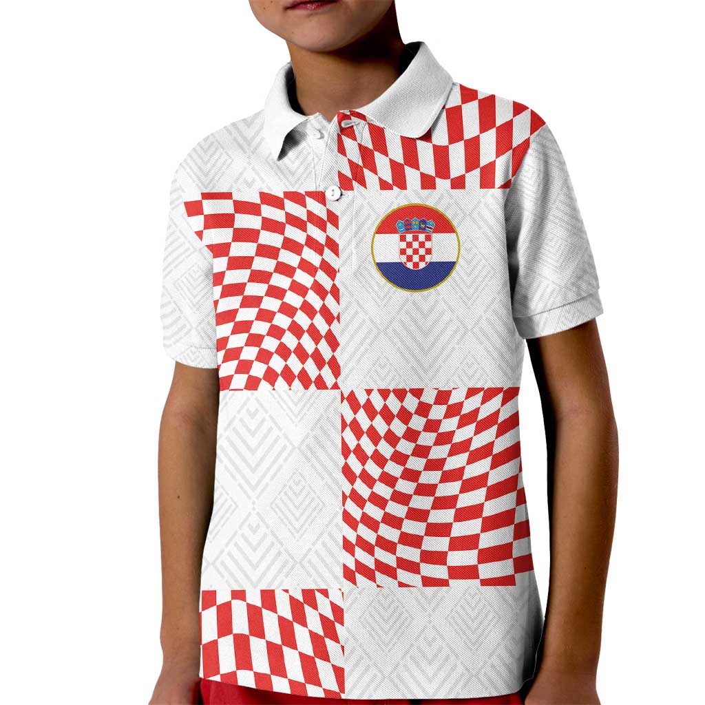 Custom Croatia Football Champion 2024 Kid Polo Shirt - Wonder Print Shop