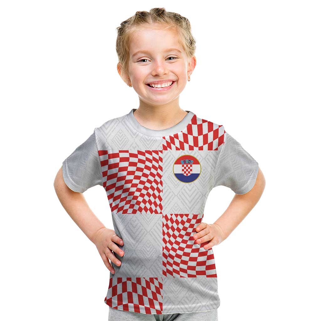 Custom Croatia Football Champion 2024 Kid T Shirt - Wonder Print Shop