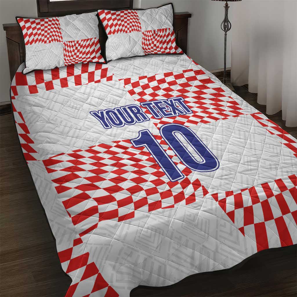 Custom Croatia Football Champion 2024 Quilt Bed Set - Wonder Print Shop