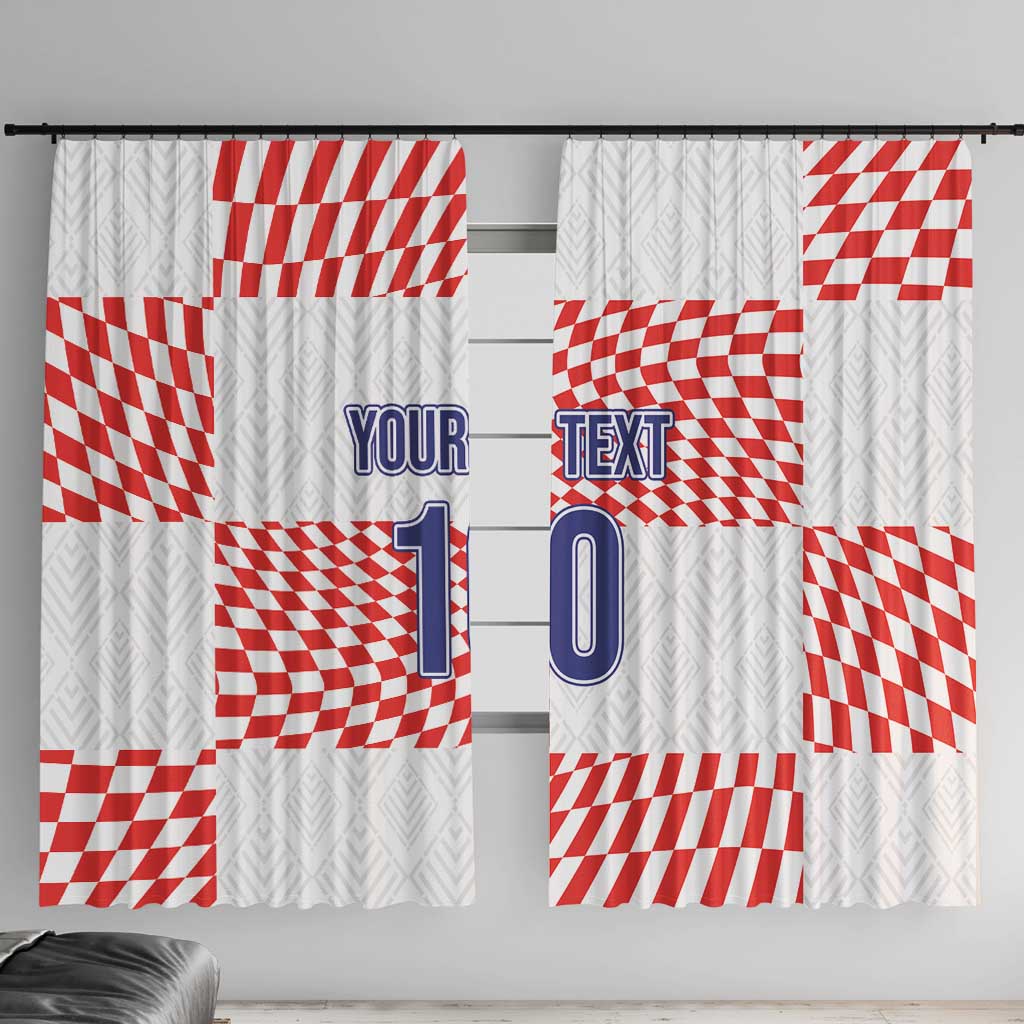 Custom Croatia Football Champion 2024 Window Curtain - Wonder Print Shop