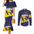 Barbados Independence Day Couples Matching Mermaid Dress and Long Sleeve Button Shirt National Flag Design