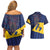 Barbados Independence Day Couples Matching Off Shoulder Short Dress and Hawaiian Shirt National Flag Design - Wonder Print Shop