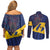 Barbados Independence Day Couples Matching Off Shoulder Short Dress and Long Sleeve Button Shirt National Flag Design - Wonder Print Shop