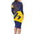 Barbados Independence Day Family Matching Long Sleeve Bodycon Dress and Hawaiian Shirt National Flag Design - Wonder Print Shop