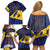 Barbados Independence Day Family Matching Off Shoulder Short Dress and Hawaiian Shirt National Flag Design - Wonder Print Shop