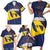 Barbados Independence Day Family Matching Short Sleeve Bodycon Dress and Hawaiian Shirt National Flag Design - Wonder Print Shop