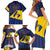 Barbados Independence Day Family Matching Short Sleeve Bodycon Dress and Hawaiian Shirt National Flag Design - Wonder Print Shop