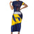 Barbados Independence Day Family Matching Short Sleeve Bodycon Dress and Hawaiian Shirt National Flag Design - Wonder Print Shop