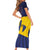 Barbados Independence Day Family Matching Short Sleeve Bodycon Dress and Hawaiian Shirt National Flag Design - Wonder Print Shop