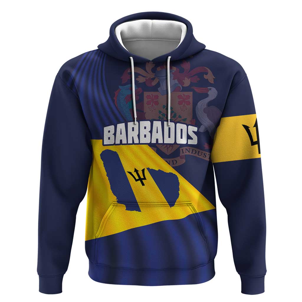 Barbados Independence Day Hoodie National Flag Design - Wonder Print Shop