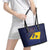 Barbados Independence Day Leather Tote Bag National Flag Design - Wonder Print Shop