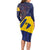 Barbados Independence Day Long Sleeve Bodycon Dress National Flag Design - Wonder Print Shop