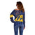 Barbados Independence Day Off Shoulder Sweater National Flag Design - Wonder Print Shop