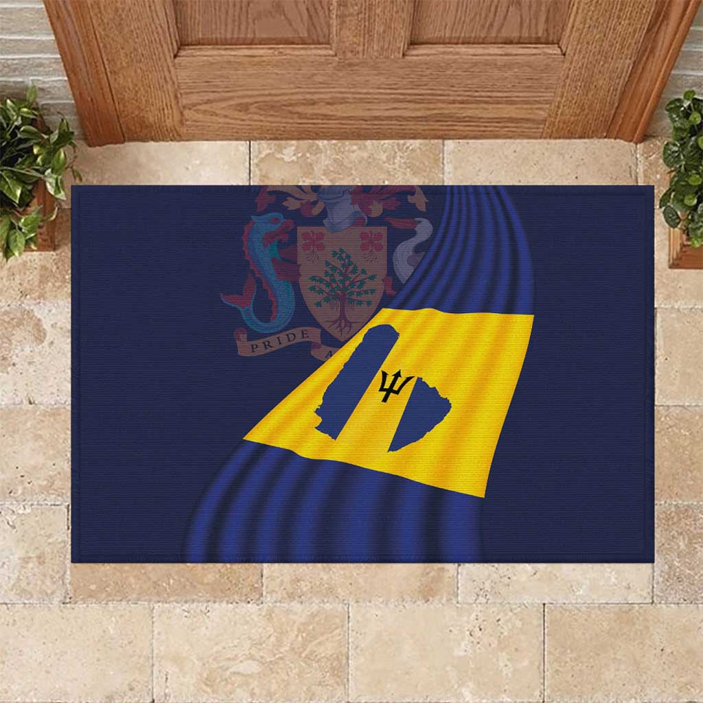 Barbados Independence Day Rubber Doormat National Flag Design - Wonder Print Shop