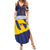 Barbados Independence Day Summer Maxi Dress National Flag Design - Wonder Print Shop