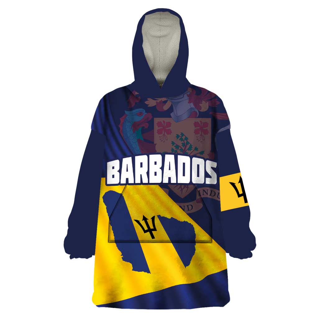 Barbados Independence Day Wearable Blanket Hoodie National Flag Design - Wonder Print Shop