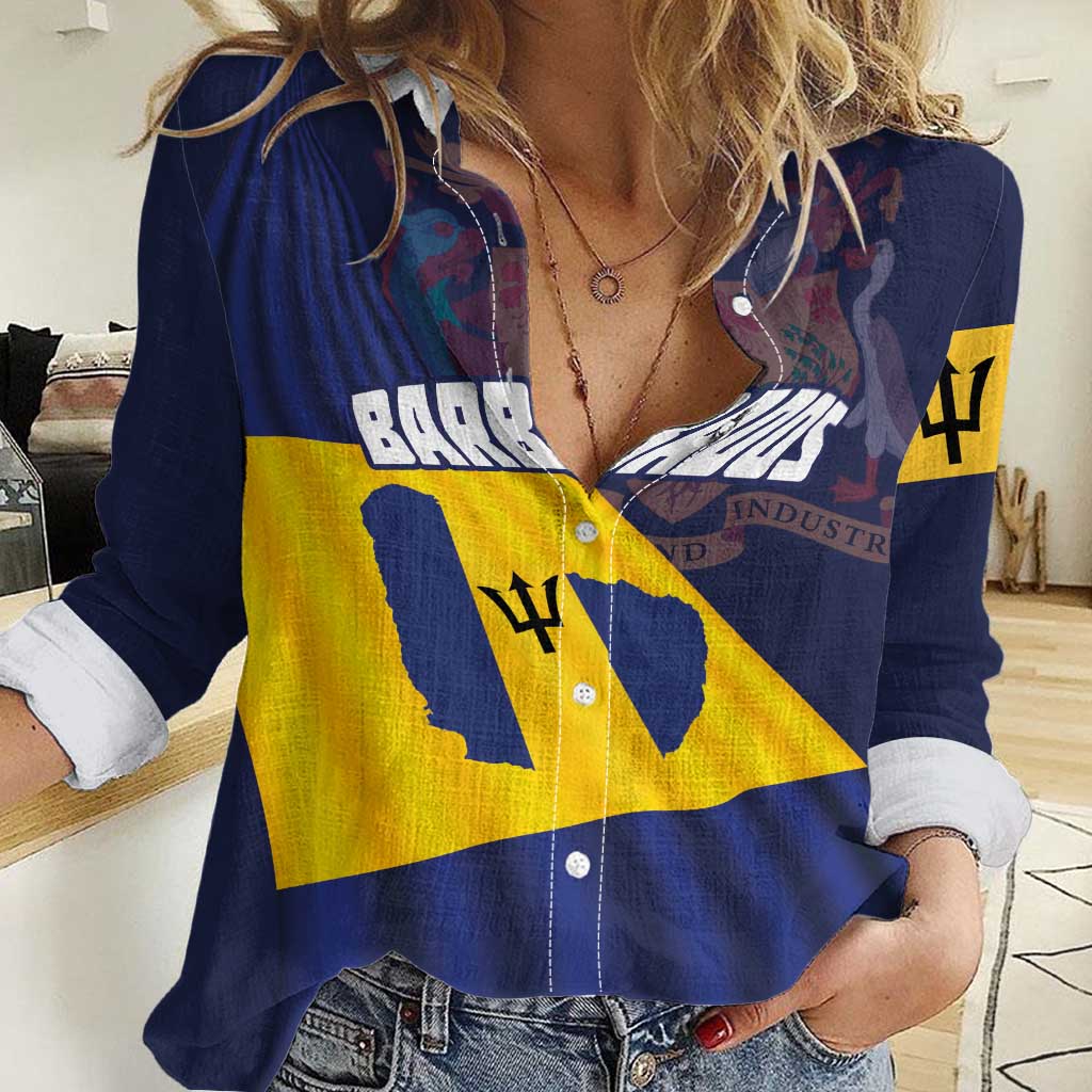 Barbados Independence Day Women Casual Shirt National Flag Design