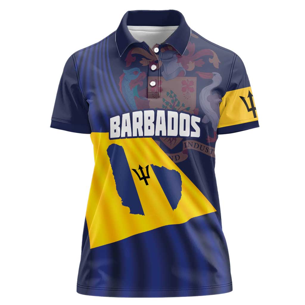 Barbados Independence Day Women Polo Shirt National Flag Design - Wonder Print Shop