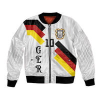 German Football Custom Bomber Jacket Retro Geometric Flag Stripe Heritage Shield Design
