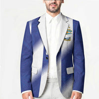 Argentinian Football Custom Blazer Fileteado Art Style Albiceleste Vertical Stripe