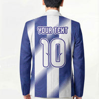 Argentinian Football Custom Blazer Fileteado Art Style Albiceleste Vertical Stripe
