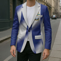 Argentinian Football Custom Blazer Fileteado Art Style Albiceleste Vertical Stripe