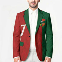 Portuguese Football Custom Blazer Wave Pattern Heritage Crest