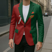 Portuguese Football Custom Blazer Wave Pattern Heritage Crest