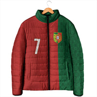 Portuguese Football Custom Padded Jacket Wave Pattern Heritage Crest
