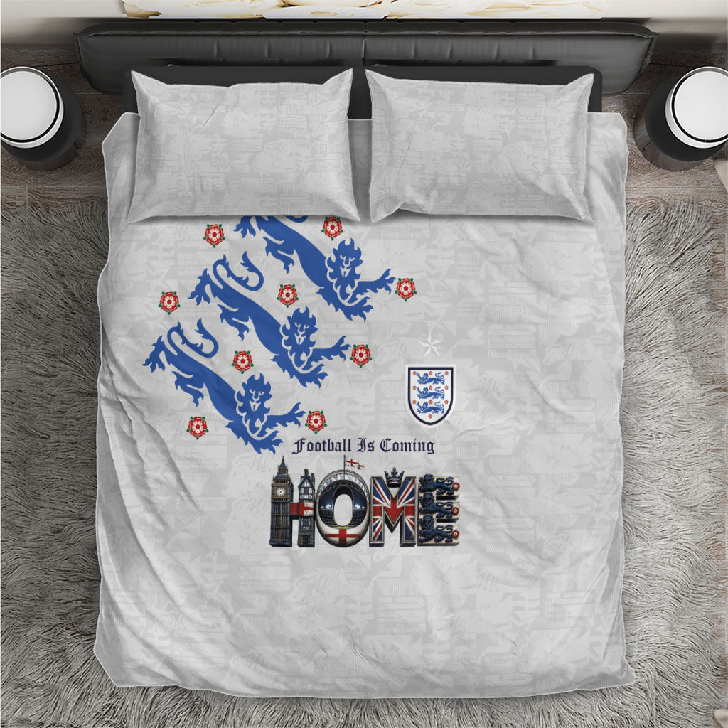 England National Football Bedding Set Football is Coming Home Typography Sporty Style