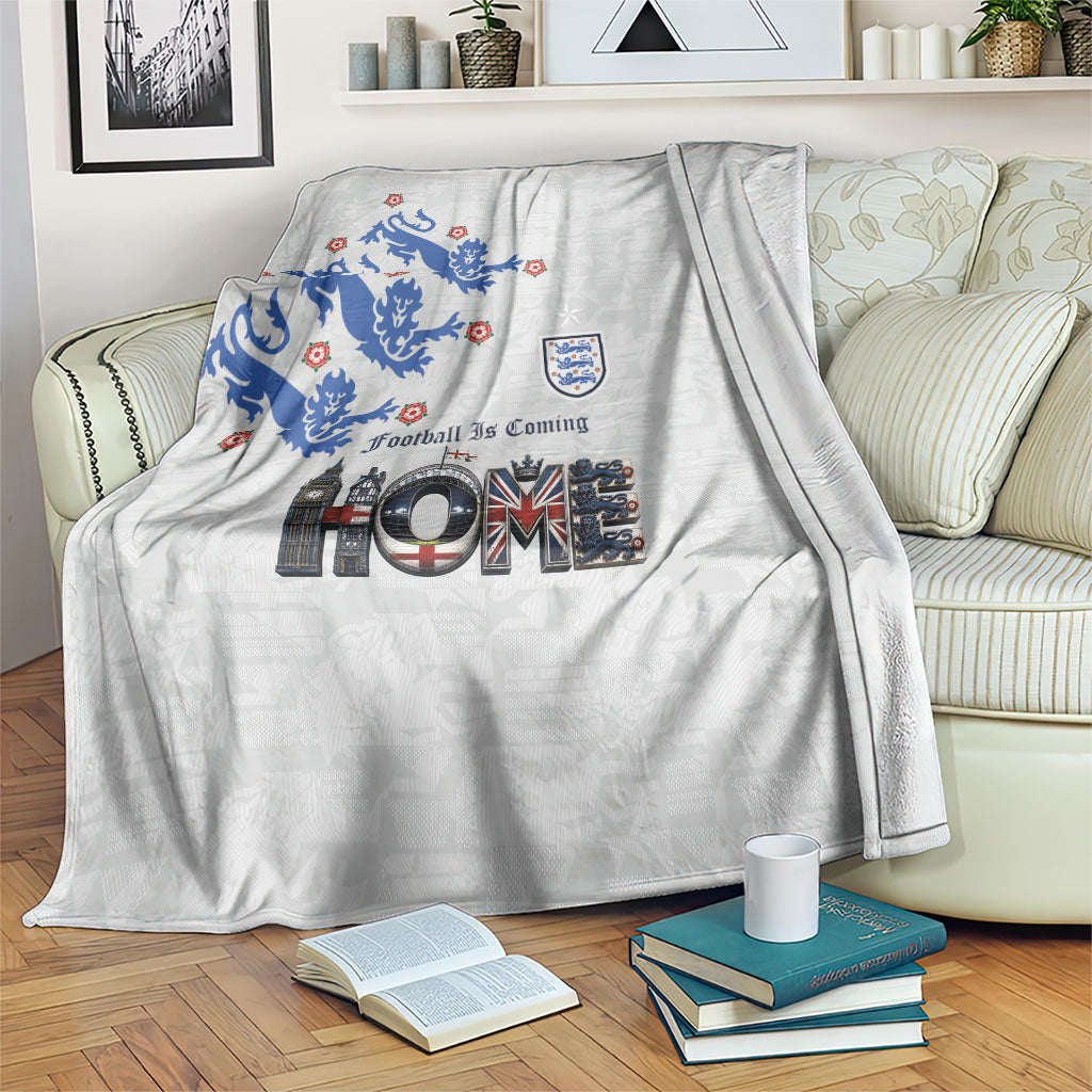 England National Football Blanket Football is Coming Home Typography Sporty Style