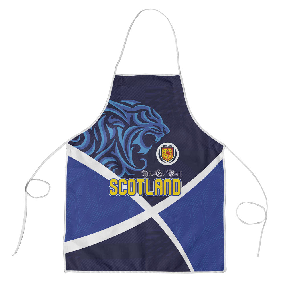 Scotland National Football Apron Lions with Flag Sporty Tartan Style