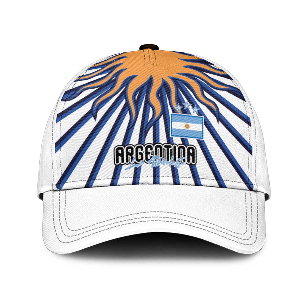Argentina National Football Classic Cap Sun Of May Retro Starburst Graphic Art