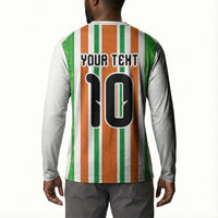 Custom Cote d'Ivoire Button Sweatshirt The Elephants with African Pattern Stripes