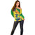 Brazil Independence Day Off Shoulder Sweater Sete de Setembro and Golden Lion Tamarin - Wonder Print Shop