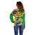 Brazil Independence Day Off Shoulder Sweater Sete de Setembro and Golden Lion Tamarin - Wonder Print Shop