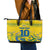 Custom Brazil Football Champion 2024 Leather Tote Bag