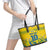 Custom Brazil Football Champion 2024 Leather Tote Bag