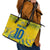 Custom Brazil Football Champion 2024 Leather Tote Bag