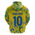 Custom Brazil Football Champion 2024 Zip Hoodie - Wonder Print Shop