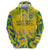 Custom Brazil Football Champion 2024 Zip Hoodie - Wonder Print Shop