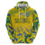 Custom Brazil Football Champion 2024 Zip Hoodie - Wonder Print Shop