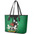 Nigeria Independence Day Leather Tote Bag National Seal with Peace Dove African Pattern