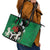 Nigeria Independence Day Leather Tote Bag National Seal with Peace Dove African Pattern