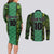 Custom Nigeria Football Champion 2024 Couples Matching Long Sleeve Bodycon Dress and Long Sleeve Button Shirt - Wonder Print Shop