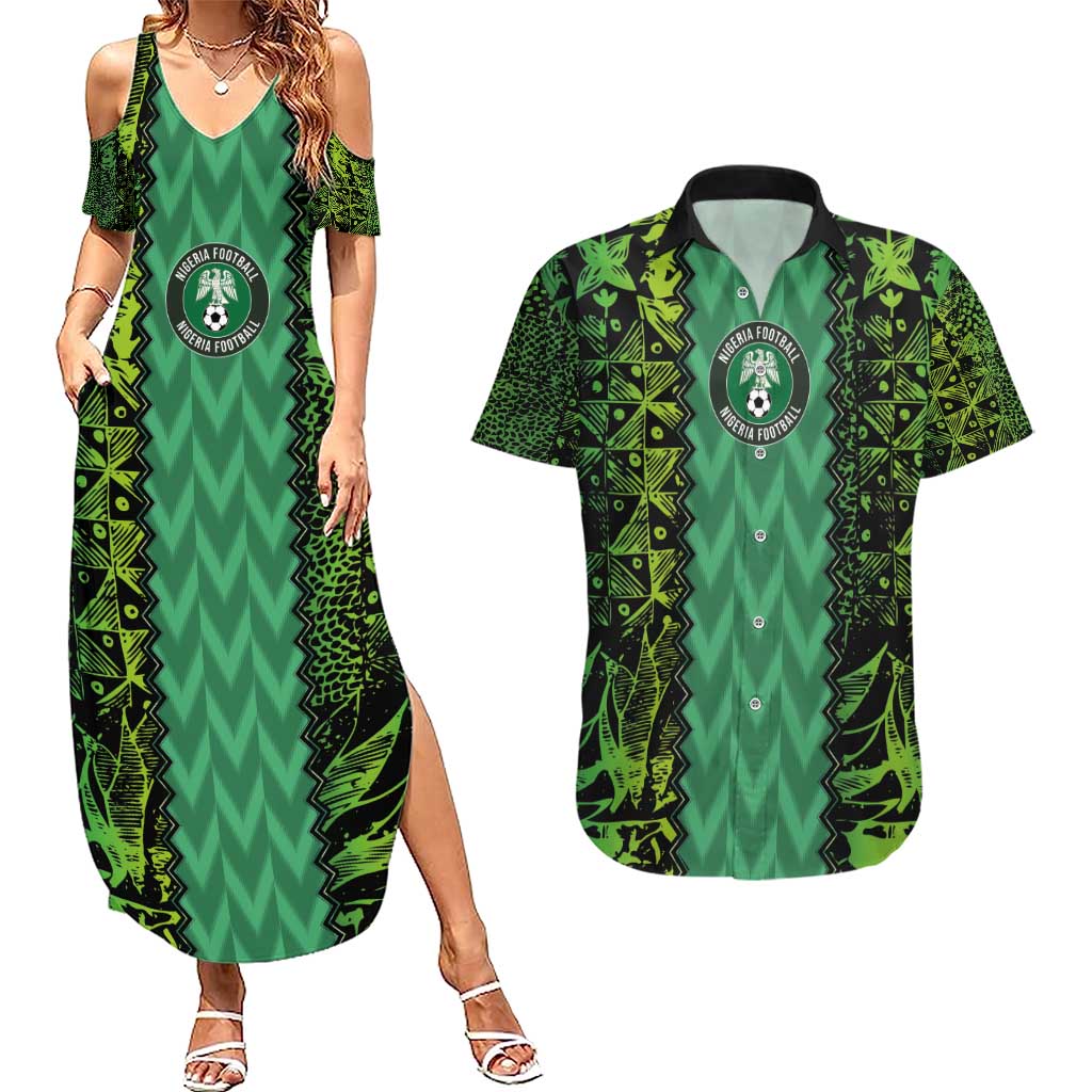 Custom Nigeria Football Champion 2024 Couples Matching Summer Maxi Dress and Hawaiian Shirt - Wonder Print Shop