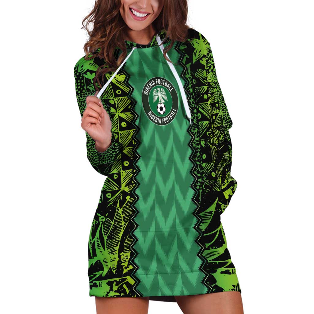 Custom Nigeria Football Champion 2024 Hoodie Dress - Wonder Print Shop