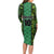 Custom Nigeria Football Champion 2024 Long Sleeve Bodycon Dress - Wonder Print Shop